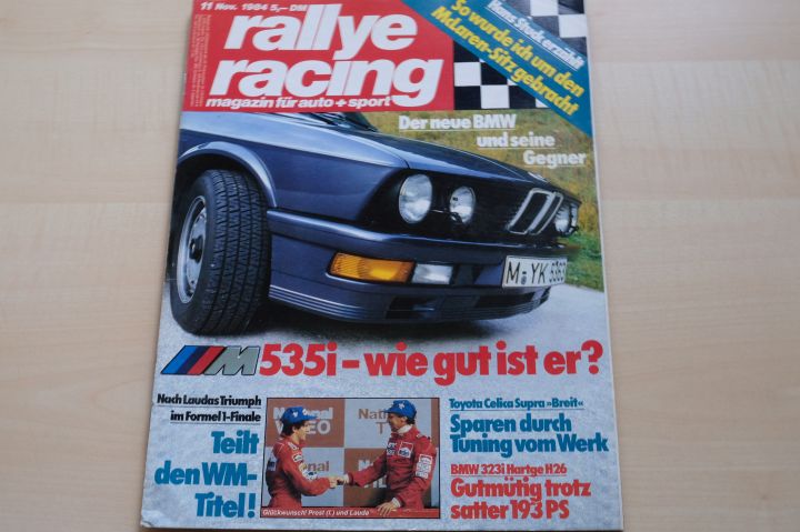 Deckblatt Rallye Racing (11/1984)
